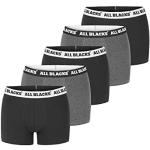 Boxers All black multicolores All Blacks en lot de 5 Taille S look fashion pour homme 