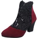Sandales à talons rouges en cuir à paillettes à bouts pointus pour pieds larges Pointure 38 look sexy pour femme 