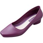 Sandales plates violettes en cuir à talons carrés Pointure 37 look gothique pour femme 
