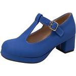 Escarpins bleu marine à bout ouvert pour pieds larges Pointure 38 look gothique pour femme 