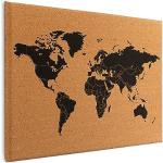 Tableaux en liège imprimé carte du monde 