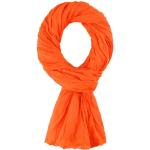 Écharpes unies Allée du foulard orange en coton Taille L look fashion pour femme 