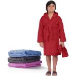 Robes de chambre capuche rouges en coton enfant look fashion 