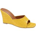 Sandales compensées jaunes Pointure 37 look casual pour femme 