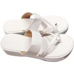 Sandales compensées pour la fête des mères blanches respirantes à bouts ouverts Pointure 37 look fashion pour femme 
