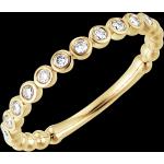 Alliances en diamant de mariage Edenly Fleur de Sel jaunes en or jaune 18 carats pour femme en promo 
