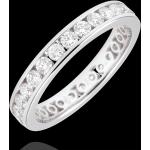 Alliances en diamant de mariage Edenly blanches en or blanc 18 carats pour femme 