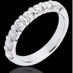 Alliances en diamant de mariage Edenly blanches en or blanc 18 carats pour femme en promo 
