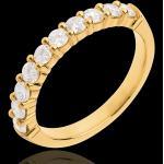 Alliances en diamant de mariage Edenly jaunes en or jaune 18 carats pour femme en promo 