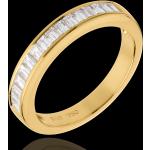 Alliances en diamant de mariage Edenly jaunes en or jaune 18 carats pour femme en promo 