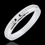 Alliances en diamant de mariage Edenly Promesse blanches 9 carats pour femme en promo 