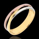 Alliances trois ors de mariage Edenly Saturne en or rose pour femme en promo 