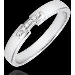 Alliances en diamant de mariage Edenly blanches en or blanc 18 carats pour femme 