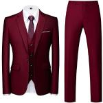 Gilets de costume rouge bordeaux Taille 3 XL look fashion pour homme 