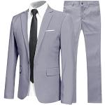 Pantalons de costume gris clair en viscose Taille S look fashion pour homme 