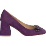 Escarpins Alma en Pena violets en cuir à strass en cuir à bouts carrés Pointure 40 classiques pour femme 