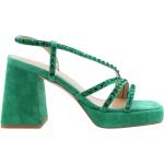 Sandales à talons Alma en Pena vertes en tissu Pointure 39 look fashion pour femme 