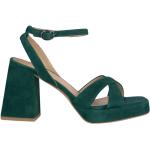 Sandales à talons Alma en Pena vertes en caoutchouc à boucles Pointure 41 avec un talon de plus de 9cm pour femme 