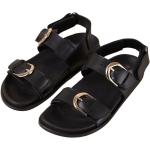 Sandales plates Alohas noires en cuir éco-responsable Pointure 39 