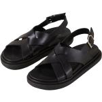 Sandales plates Alohas noires en cuir éco-responsable Pointure 39 