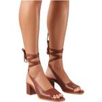 Sandales à talons Alohas marron en cuir éco-responsable à bouts ouverts Pointure 36 classiques pour femme 
