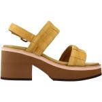 Sandales à talons Alpe Woman Shoes jaunes Pointure 38 look fashion pour femme 