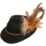 Alpenflüstern ADV140 Chapeau de costume traditionnel en plumes de faisan pour homme, Noir , L