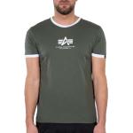 T-shirts basiques Alpha Industries Inc. verts Taille L look fashion pour homme en promo 