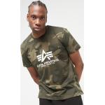 T-shirts Alpha Industries Inc. verts Taille S pour homme en promo 