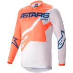 Maillots moto-cross Alpinestars Racer blancs en jersey Taille L en promo 