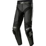 Pantalons de moto Alpinestars noirs en cuir 