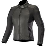 Vestes de moto  Alpinestars Vika noires en cuir look fashion pour femme 