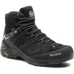 Chaussures de randonnée Salewa noires en velours en gore tex légères Pointure 42,5 look fashion pour homme 
