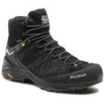 Chaussures de randonnée Salewa noires en velours en gore tex légères Pointure 44,5 look fashion pour homme 