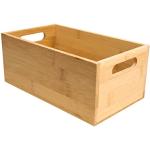 Alsino Boîte bois bambou - 24 cm x 11 cm x 8 cm - Caisse de rangement et boîte cadeau décorative (F)