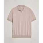 Altea Cotton/Cashmere Polo Shirt Beige