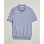 Altea Cotton/Cashmere Polo Shirt Light Blue