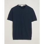 Altea Extrafine Cotton Knit T-Shirt Navy