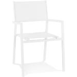 ALTEREGO Chaise de jardin empilable 'KOS' en aluminium et matière synthétique blanche - commande par 2 pièces / prix pour 1 pièce