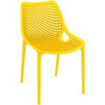 Chaises en plastique Alter Ego jaunes en plastique modernes 