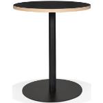 ALTEREGO Petite table bistrot ronde 'YOGI' noire - Ø 60 cm