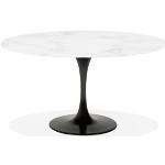Tables rondes Alter Ego blanches en verre diamètre 140 cm 