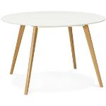 Tables rondes Alter Ego blanches diamètre 120 cm scandinaves 