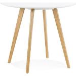 Tables rondes Alter Ego blanches diamètre 90 cm scandinaves 