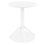 Tables rondes Alter Ego blanches en plastique pliables diamètre 60 cm 