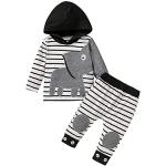 Sweats à capuche noirs à rayures à motif éléphants respirants Taille 2 ans look fashion pour garçon de la boutique en ligne Amazon.fr 