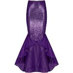 Jupes violettes à paillettes Taille 4 XL look fashion pour femme 