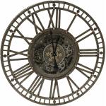 Horloges design Amadeus grises en métal industrielles 
