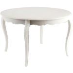 Tables rondes blanc crème extensibles diamètre 160 cm 