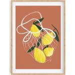 Affiches jaune citron en papier modernes 